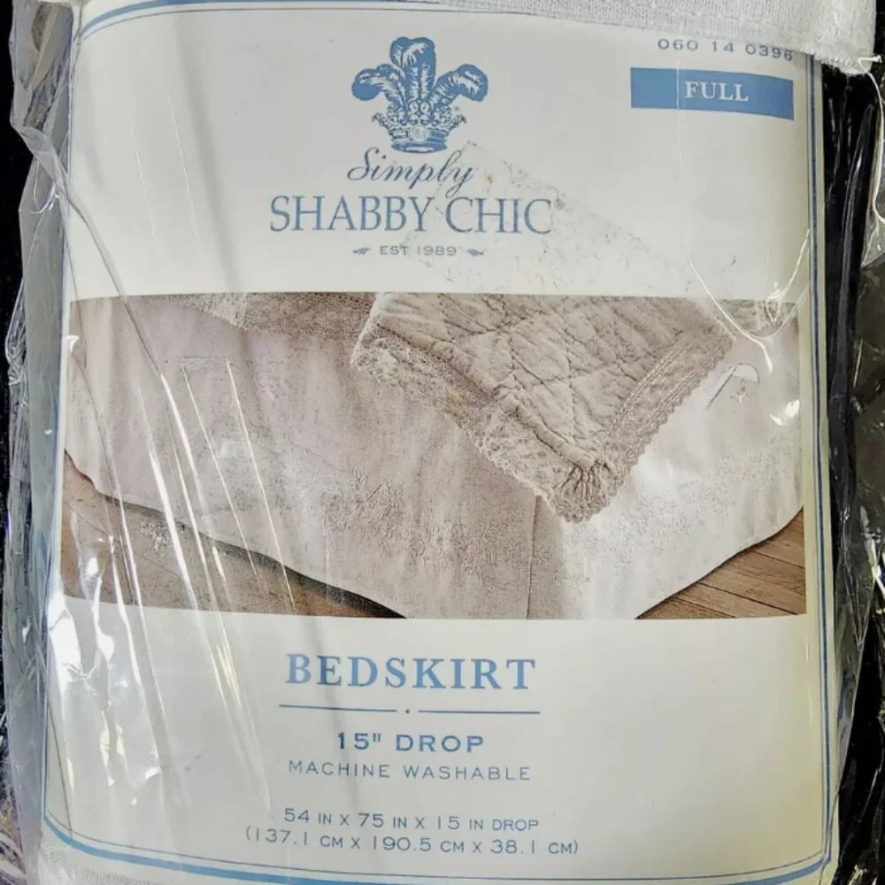 Simply Shabby Chic White Embroidered Bed Skirt 15